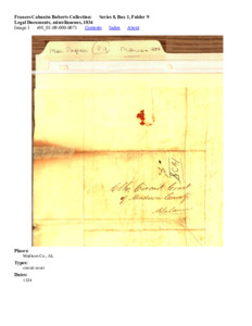Legal Documents, miscellaneous, 1834