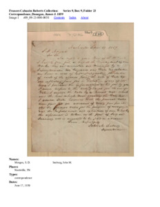 Correspondence, Donegan, James J. 1859