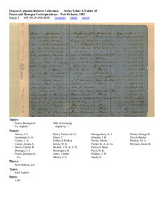 Fearn and Donegan Correspondence - New Orleans, 1855