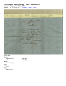 Fearn and Donegan Court Cases, 1851