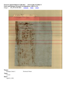 Fearn and Donegan Personal Correspondence, 1850 (1 of 2)