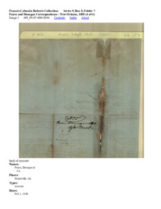 Fearn and Donegan Correspondence - New Orleans, 1850 (4 of 4)