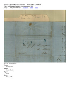 Fearn and Donegan Business Correspondence, 1850