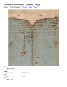 Fearn and Donegan Correspondence - New Orleans, 1849 (5 of 5)