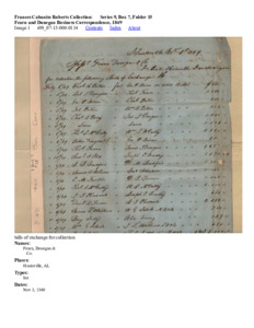 Fearn and Donegan Business Correspondence, 1849