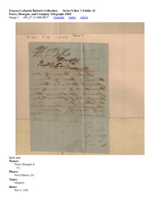 Fearn, Donegan, and Company Telegraph, 1848