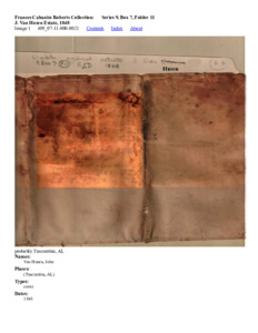 J. Van Husen Estate, 1848