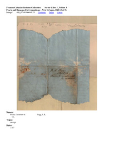 Fearn and Donegan Correspondence - New Orleans, 1848 (3 of 3)