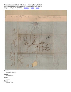 Fearn and Donegan Correspondence - New Orleans, 1848 (1 of 3)