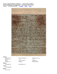 Fearn and Donegan Correspondence - New Orleans, 1847 (5 of 5)