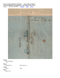 Fearn and Donegan Correspondence - New Orleans, 1847 (3 of 5)