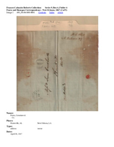 Fearn and Donegan Correspondence - New Orleans, 1847 (2 of 5)