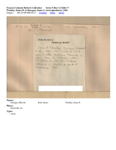 Weakley, James H. to  Donegan, James J. (correspondence), 1846