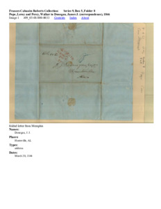 Pope, Leroy and Percy, Walker to Donegan, James J. (correspondence), 1846