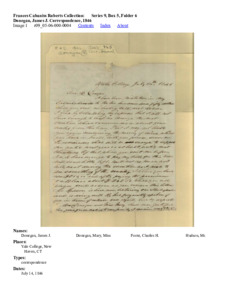 Donegan, James J. Correspondence, 1846