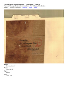 Fearn and Donegan Business Correspondence - New Orleans, 1846 (2 of 2)