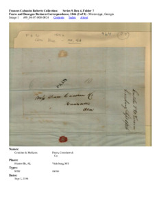 Fearn and Donegan Business Correspondence, 1846 (2 of 8)