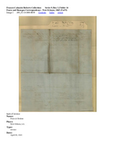 Fearn and Donegan Correspondence - New Orleans, 1845 (9 of 9)