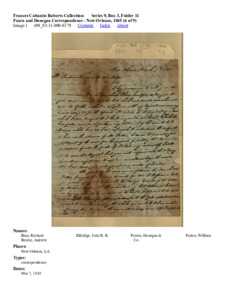 Fearn and Donegan Correspondence - New Orleans, 1845 (6 of 9)