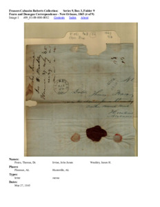 Fearn and Donegan Correspondence - New Orleans, 1845 (4 of 9)