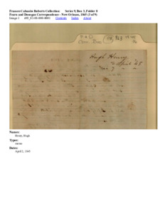 Fearn and Donegan Correspondence - New Orleans, 1845 (3 of 9)