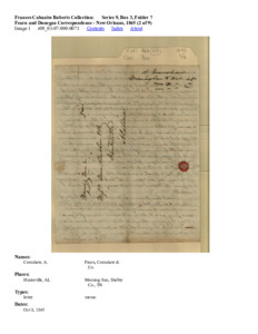 Fearn and Donegan Correspondence - New Orleans, 1845 (2 of 9)