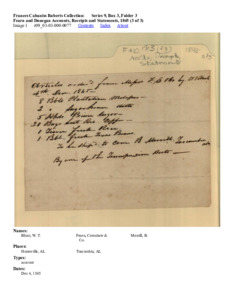 Fearn and Donegan Accounts, Receipts and Statements, 1845 (3 of 3)