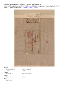 Fearn and Donegan Correspondence with Brown, Shipley &amp; Company (Liverpool, England)