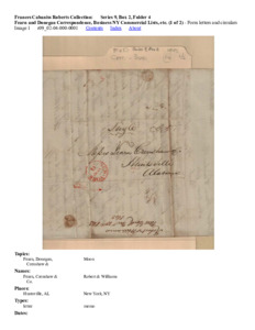 Fearn and Donegan Correspondence, Business NY Commercial Lists, etc. (1 of 2)