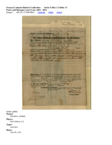 Fearn and Donegan Court Case, 1841 - 1842