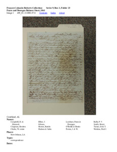 Fearn and Donegan Balance Sheet, 1841