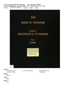 Census of Population - Alabama, 1950