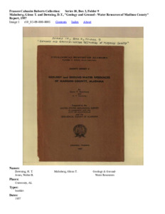 Malmberg, Glenn T. and Downing, D.T., "Geology and Ground - Water Resources of Madison County" Report, 1957