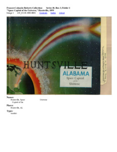 "Space Capitol of the Universe," Huntsville, 1959