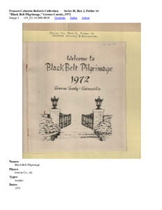 "Black Belt Pilgrimage," Greene County, 1972