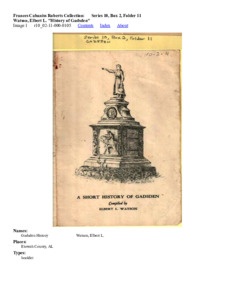 Watson, Elbert L. "History of Gadsden"