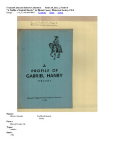"A Profile of Gabriel Hanby" by Blount County Historical Society, 1962