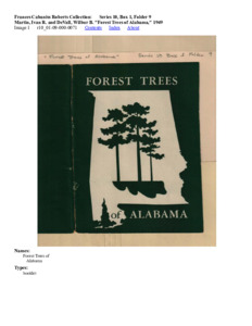 Martin, Ivan R. and DeVall, Wilbur B. "Forest Trees of Alabama," 1949