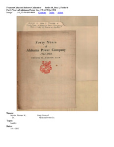 Forty Years of Alabama Power Co. (1911-1951), 1952