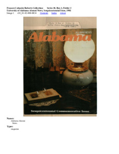 University of Alabama Alumni News, Sesquicentennial Issue, 1981