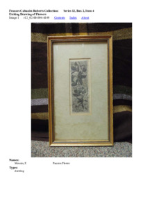 Etching Drawing of Flowers