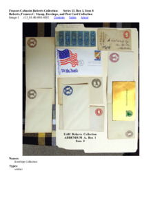 Roberts, Frances C. Stamp, Envelope, and Post Card Collection
