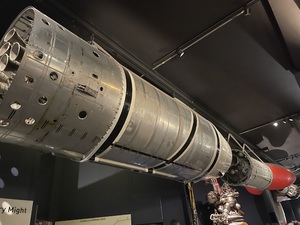 The Black Arrow Rocket dispayed in the Science Museum.
