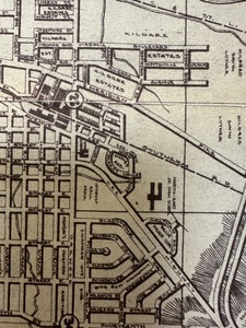 View of the Rison School on a map of Huntsville and Madison County