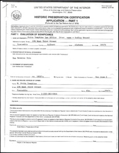 Architecture notebook 42: Pride Tompkins Law Office, or the Godley House, at 106 W 3rd St., Tuscumbia, Alabama.