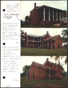 Architecture notebook 34: Moody Brick House, near Hollywood, Alabama.