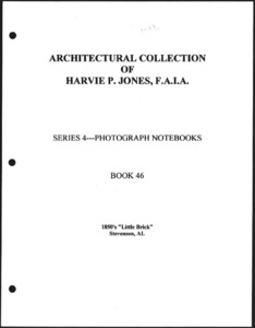 Architecture notebook 46: Little Brick Building, in Stevenson, Alabama.