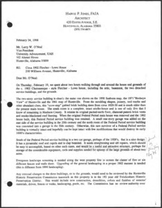 Architecture notebook 71: Fletcher-Lowe House at 210 Williams Avenue in Huntsville, Ala.