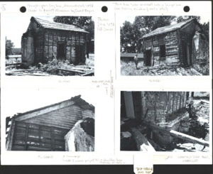 Architecture notebook 9: Log House and Byers Nursery, in Huntsville, Ala.