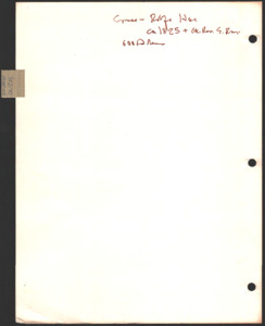 Architecture notebook 9: Cruse-Rolfe House, at 600 Adams St., Huntsville, Ala.